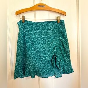 Green Floral Skirt